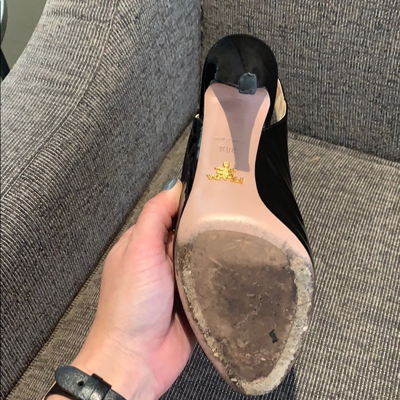 Prada patent leather peep toe sling back - Picture 5 of 6